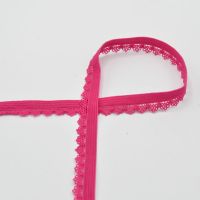 Pruženka čipková, 12 mm - fuchsiová