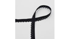 Pruženka čipková, 12 mm - čierna