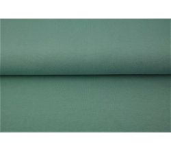 Jednofarebný bavlnený úplet s elastanom - tmavo mätová