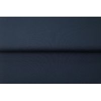 Jednofarebný bavlnený úplet s elastanom - tmavo džínsová