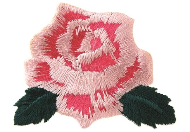 Nažehlovačka ruža ružový kvet 4,8 x 4,6 cm Monoquick