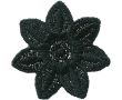 Nažehlovačka Čipkový kvet čierny 3,6 x 3,6 cm Monoquick
