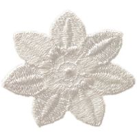 Nažehlovačka Čipkový kvet biely 3,6 x 3,6 cm Monoquick