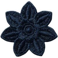 Nažehlovačka Čipkový kvet tmavo modrý 3,6 x 3,6 cm Monoquick