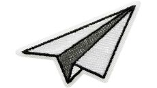 Nažehlovačka Origami lastovička 3,3 x 3,8 cm Monoquick