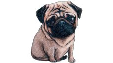 Nažehlovačka Psík Mops 5,1 x 4 cm Monoquick