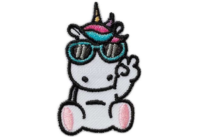 Nažehlovačka Jednorožec s okuliarmi 2,9 x 4,8 cm Monoquick