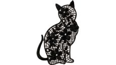 Nažehlovačka čipková mačka 2,5 x 4 cm Monoquick