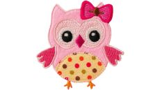Nažehlovačka Ružová sova 7,5 x 7,5 cm Monoquick