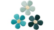 Nažehlovačka Tyrkysové kvety 2,6 x 2,6 cm Monoquick