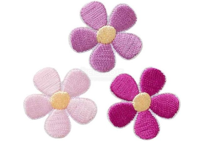 Nažehlovačka Ružové kvety 2,6 x 2,6 cm Monoquick