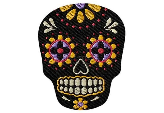 Nažehlovačka Lebka Los Muertos 3,6 x 3 cm Monoquick black
