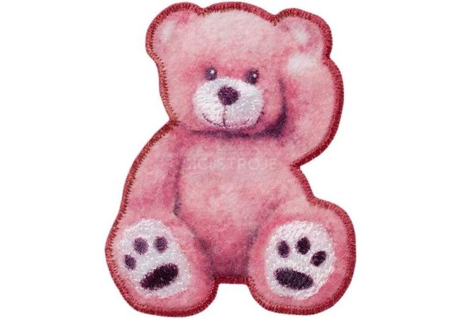 Nažehlovačka Ružový medvedík 5,5 x 4,5 cm Monoquick