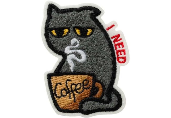 Nažehlovačka I need coffee mačka 6,0 x 4,3 cm Monoquick