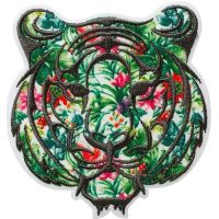 Nažehlovačka tiger kvetinový motív 7,5 x 9,5 cm Monoquick