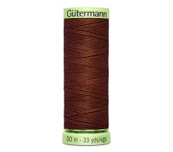 Gombíková (režná) niť Gütermann 30 m - 230 - tmavo hnedá