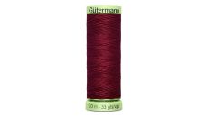 Gombíková (režná) niť Gütermann 30 m - 368 - tmavo červená