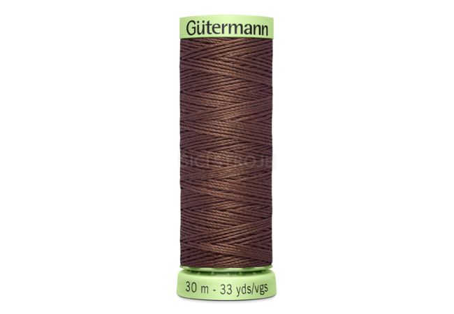 Gombíková (režná) niť Gütermann 30 m - 446 - tmavo hnedá