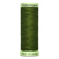 Gombíková (režná) niť Gütermann 30 m - 585 - olivová