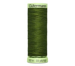 Gombíková (režná) niť Gütermann 30 m - 585 - olivová