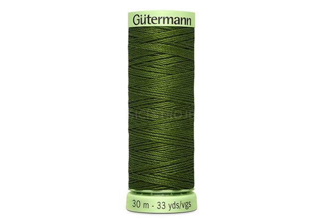 Gombíková (režná) niť Gütermann 30 m - 585 - olivová