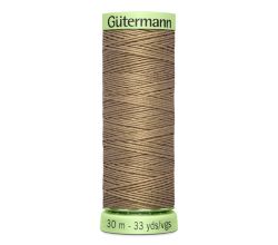Gombíková (režná) niť Gütermann 30 m - 868 - hnedá