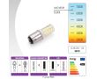 Žiarovka LED 230V, 2W pre šijacie stroje a overlocky - bajonet