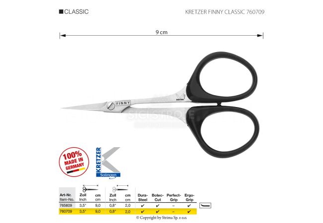 Nožnice vyšívacie KRETZER FINNY CLASSIC 760709