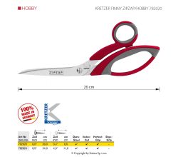 Krajčírske nožnice KRETZER FINNY ZIPZAP/HOBBY 782020