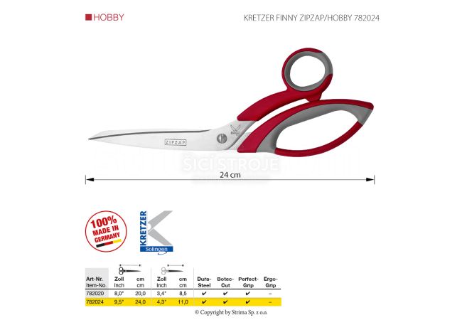 Krajčírske nožnice KRETZER FINNY ZIPZAP/HOBBY 782024