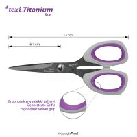 Titánové nožnice TEXI TITANIUM Ti514