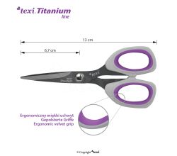 Titánové nožnice TITANIUM Ti514