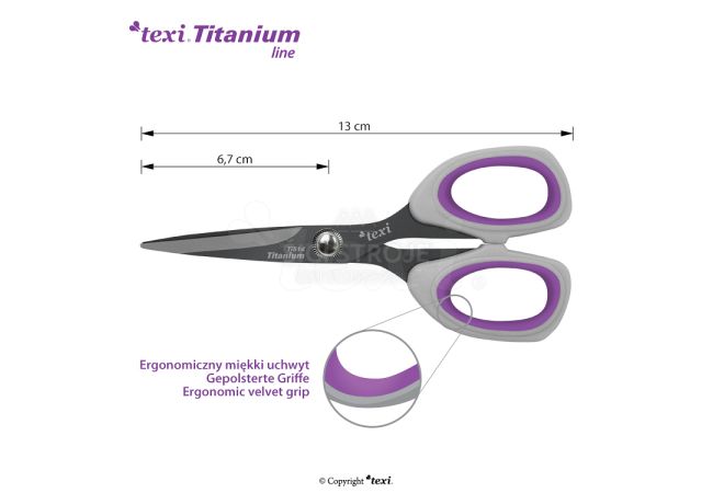 Titanové nožnice TEXI TITANIUM Ti514