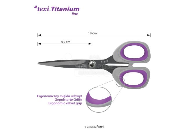 Titanové nožnice TEXI TITANIUM Ti700