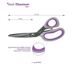 Titanové nožnice TEXI TITANIUM Ti814
