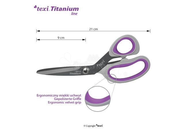 Titanové nožnice TEXI TITANIUM Ti814