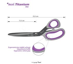 Titánové nožnice TITANIUM Ti914