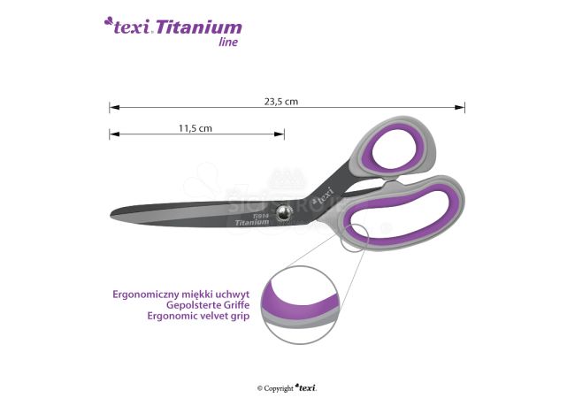 Titánové nožnice TEXI TITANIUM Ti914