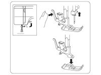 Nasadenie a vybratie prítlačnej pätky na šijacom stroji