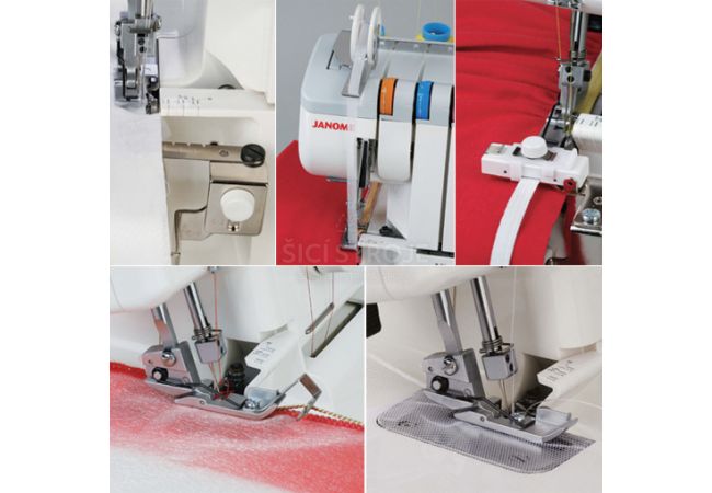 Sada 5 pätiek pre overlock Janome 204D, 990D, 744D