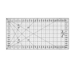 Rastrové pravítko pre patchwork 16x32cm, čierne TEXI 4065