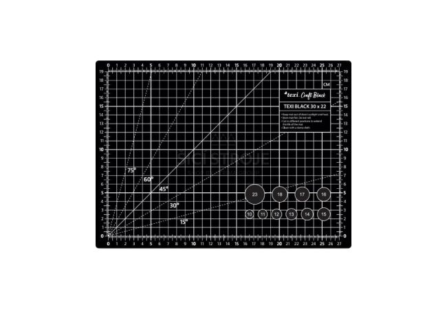 Rezacia podložka TEXI BLACK 30 x 22 cm, 5vrstvová, zosilnená