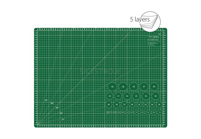 Rezacia podložka TEXI GREEN 60 x 45 cm, 5vrstvová, zosilnená