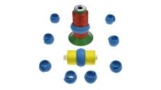 Držiak konca nite špulky proti rozmotaniu - plastový (rôzne farby)