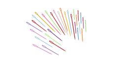 Ručné plastové ihly vyšívacie na vlnu, tupé, veľké očko - 7, 9, 15 cm, 30 ks