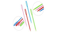 Ručné plastové ihly vyšívacie na vlnu, tupé, veľké očko - 7, 9, 15 cm, 30 ks