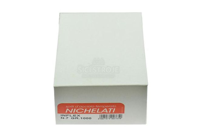 Oceľový špendlík, poniklovaný, 32x0,5 mm (box 1000 g) INFLEX N.7 - TVRDENÝ