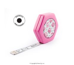 Krajčírsky meter HEXAGON MAGNETIC PINK