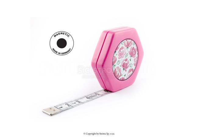 Krajčírsky meter HEXAGON MAGNETIC PINK