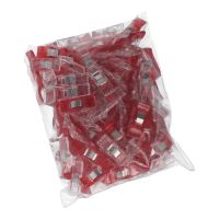 Fixačné kolíky / svorky na látky 27 x 10 mm 100 ks, červené